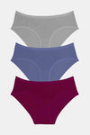 Amante Solid High Rise Three-Fourth Coverage Hipster Panty (Pack of 3 ) - Assorted — thumbnail 1